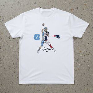Football Quarterback Graphic T-Shirt – Game Day Sports Tee – White Unisex Shirt